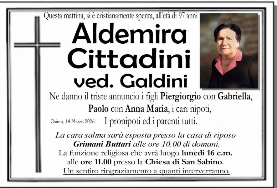 Aldemira CITTADINI, vedova GALDINI