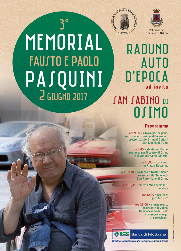 VENERDÌ 2 GIUGNO – 3° MEMORIAL Fausto e Paolo PASQUINI