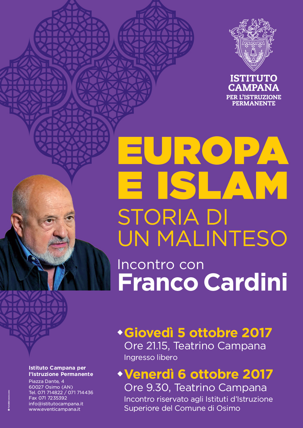 5 e 6 ottobre – Europa e Islam