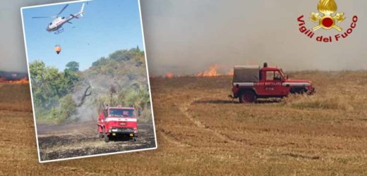 L’INCENDIO DI SAN PATERNIANO DIVAMPATO ATTORNO CASA FORIA PER I FORESTALI LE FIAMME APPICCATE PER DISFARSI DI SFALCI