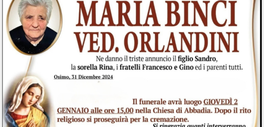 Maria BINCI vedova ORLANDINI