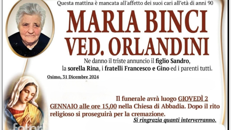 Maria BINCI vedova ORLANDINI