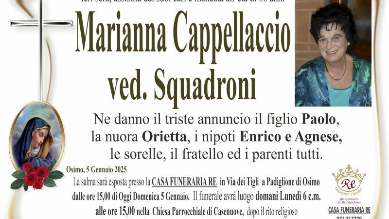 Marianna CAPPELLACCIO Vedova SQUADRONI