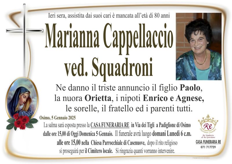 Marianna CAPPELLACCIO Vedova SQUADRONI