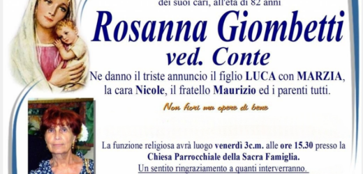Rosanna GIOMBETTI Vedova CONTE