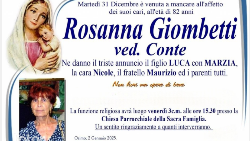 Rosanna GIOMBETTI Vedova CONTE