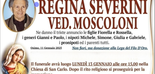 Regina SEVERINI, vedova MOSCOLONI