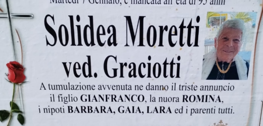 Solidea MORETTI vedova GRACIOTTI