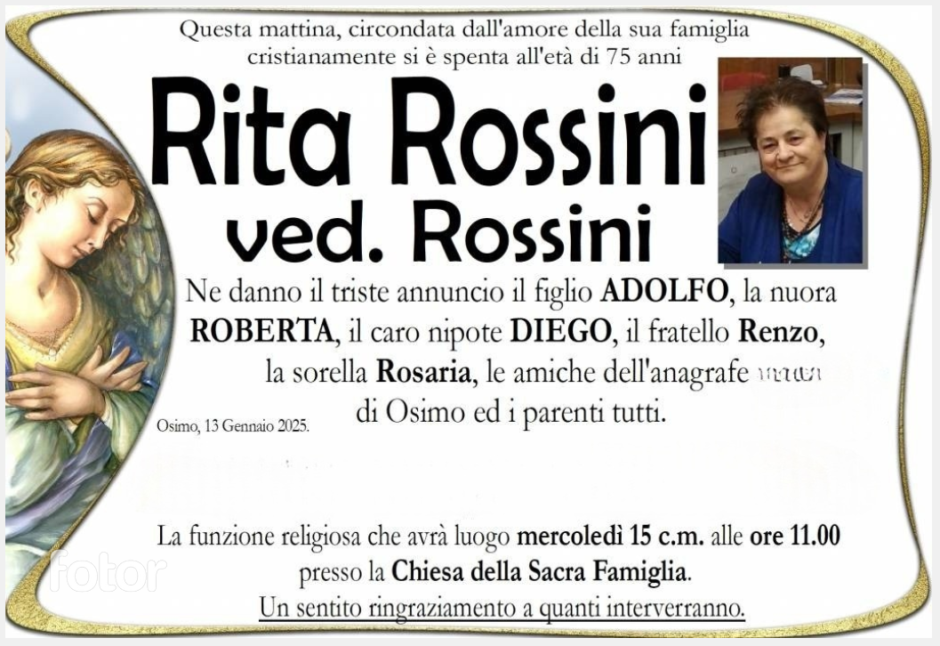 Rita ROSSINI vedova ROSSINI