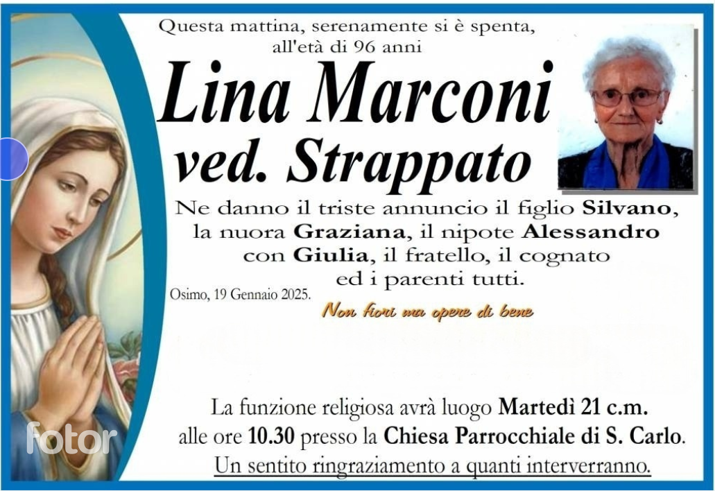 Lina MARCONI vedova STRAPPATO