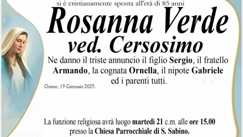 Rosanna VERDE in CERSOSIMO