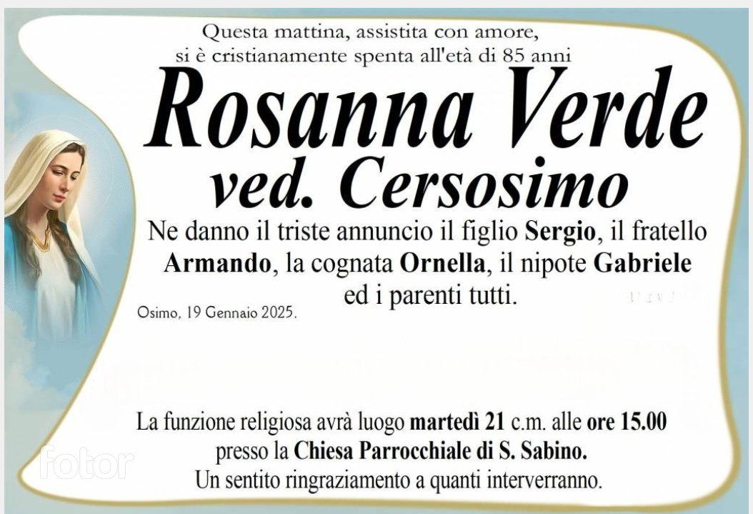 Rosanna VERDE in CERSOSIMO