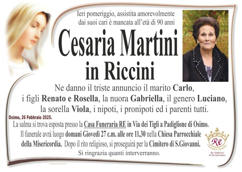 Cesaria MARTINI in RICCINI