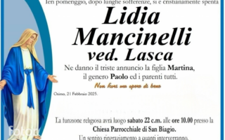 Lidia MANCINELLI, vedova LASCA