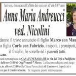 Anna Maria ANDREUCCI, vedova NICOLINI