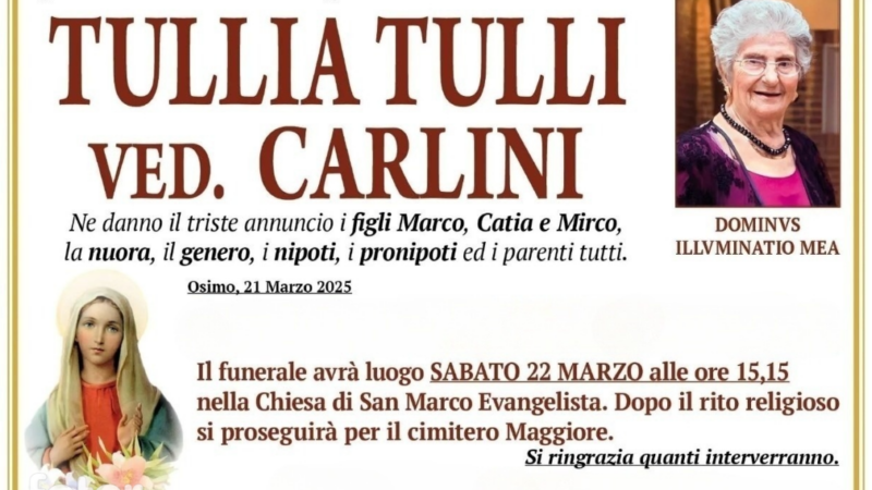 Tullia TULLI vedova CARLINI