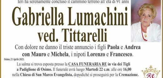Gabriella LUMACHINI vedova TITTARELLI