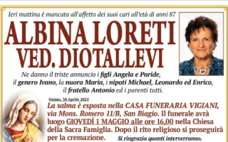 Albina LORETI vedova DIOTALLEVI