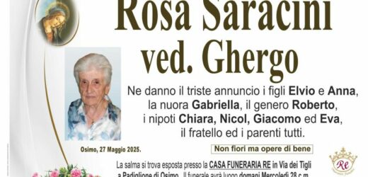 Rosa SARACINI, vedova GHERGO