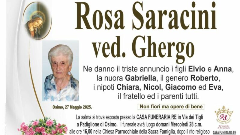 Rosa SARACINI, vedova GHERGO