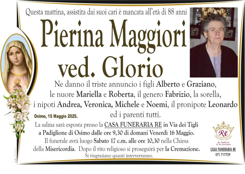 Pierina MAGGIORI vedova GLORIO