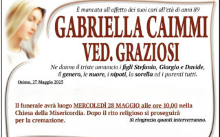 Gabriella CAIMMI, vedova GRAZIOSI