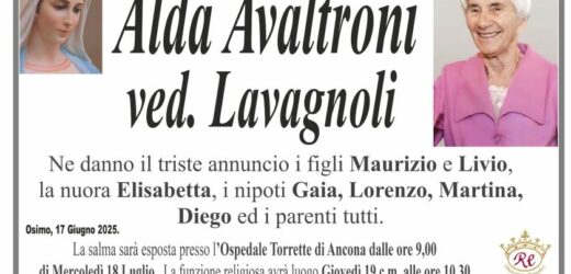 Alda AVALTRONI, vedova LAVAGNOLI