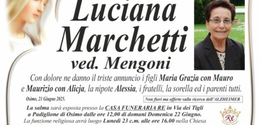 Luciana MARCHETTI, vedova MENGONI