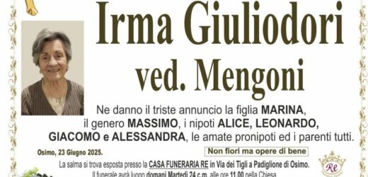 Irma GIULIODORI, vedova MENGONI