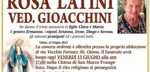 Rosa LATINI, vedova GIOACCHINI