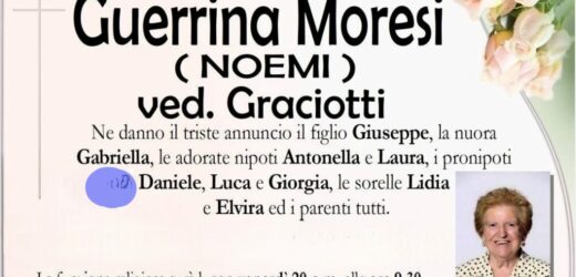 Guerrina MORESI (NOEMI) vedova GRACIOTTI