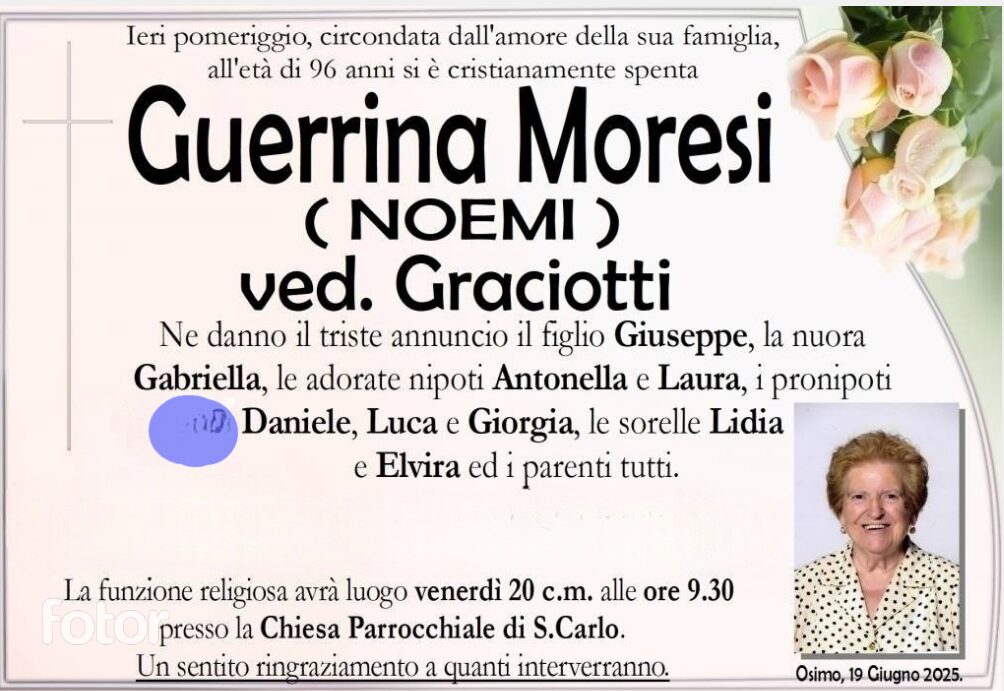 Guerrina MORESI (NOEMI) vedova GRACIOTTI