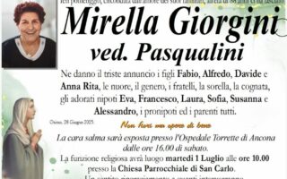 Mirella GIORGINI, vedova PASQUALINI