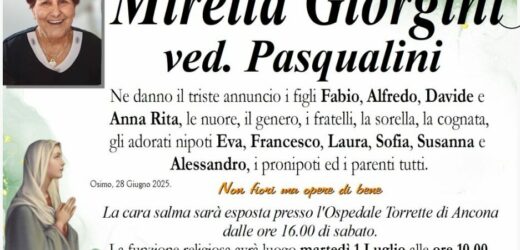 Mirella GIORGINI, vedova PASQUALINI