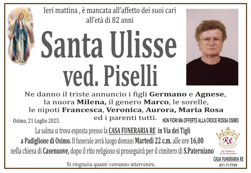Santa ULISSE vedova PISELLI
