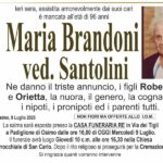Maria BRANDONI, vedova SANTOLINI