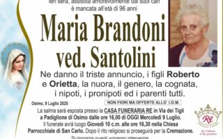 Maria BRANDONI, vedova SANTOLINI