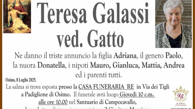 Teresa GALASSI, vedova GATTO