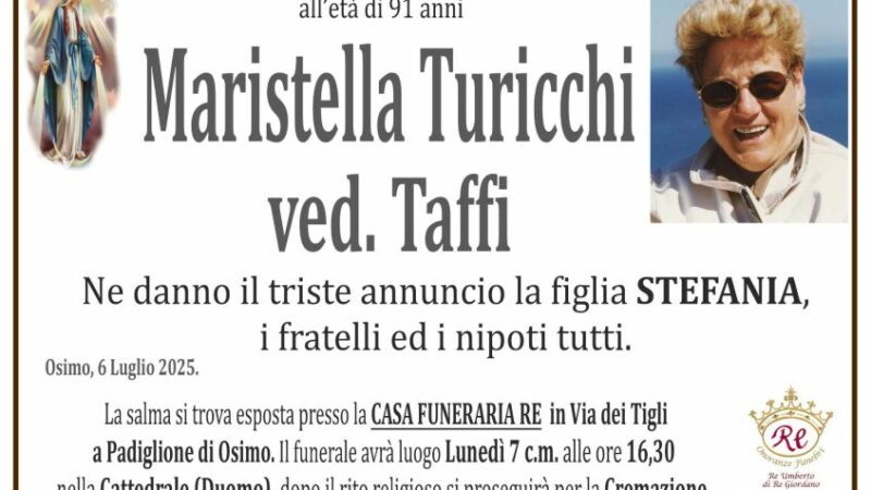 Maristella TURICCHI, vedova TAFFI