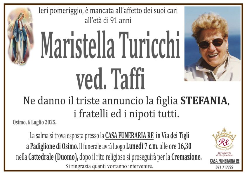 Maristella TURICCHI, vedova TAFFI