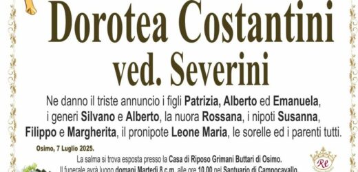 Dorotea COSTANTINI, vedova SEVERINI