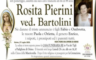 Rosita PIERINI, vedova BARTOLINI