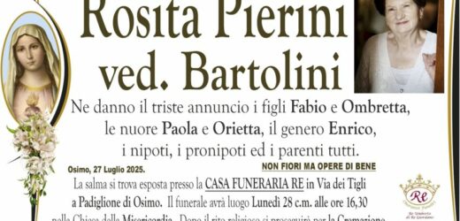 Rosita PIERINI, vedova BARTOLINI