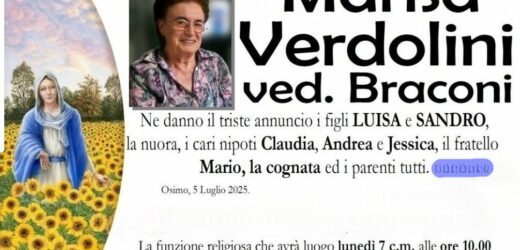Marisa VERDOLINI, vedova BRACONI