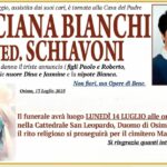 Luciana BIANCHI, vedova SCHIAVONI