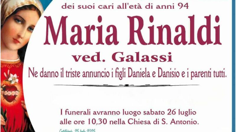 Maria RINALDI, vedova GALASSI