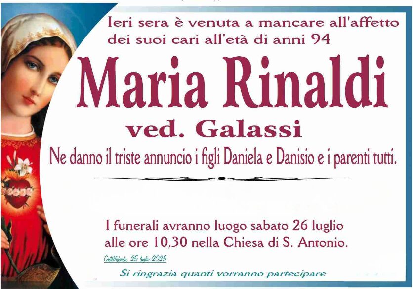 Maria RINALDI, vedova GALASSI