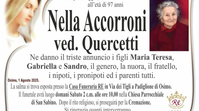 Nella ACCORRONI, vedova QUERCETTI