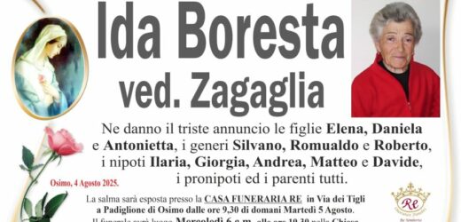 Ida BORESTA, vedova ZAGAGLIA
