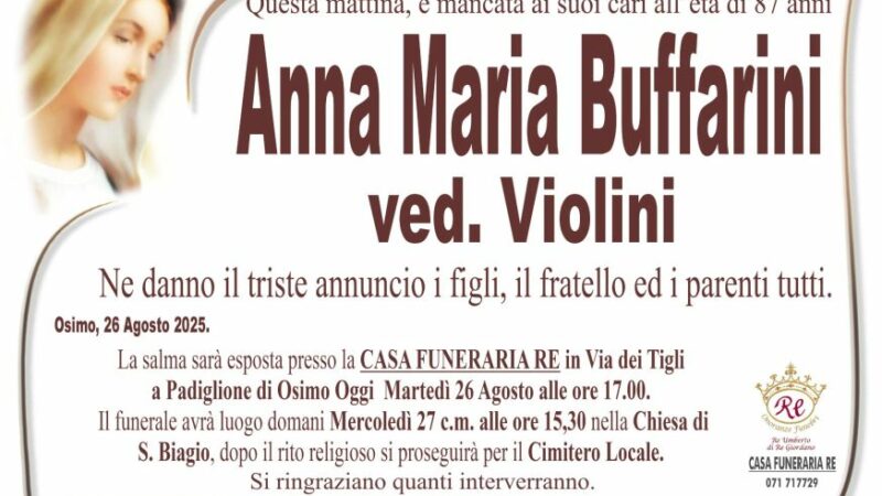 Anna Maria BUFFARINI vedova VIOLINI